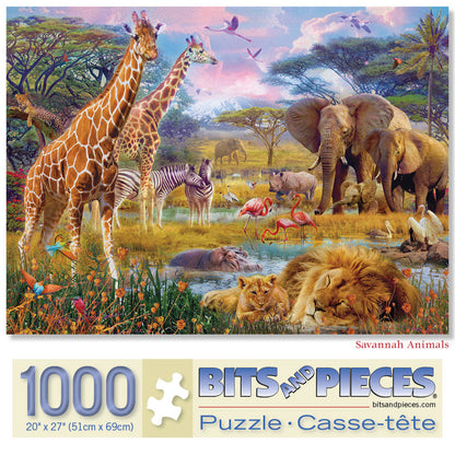 Savannah Animals 1000 Piece Jigsaw Puzzle