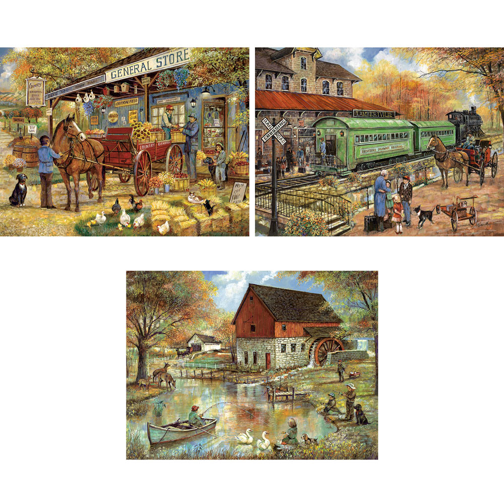 Set of 3: Ruane Manning 500 Piece Jigsaw Puzzles