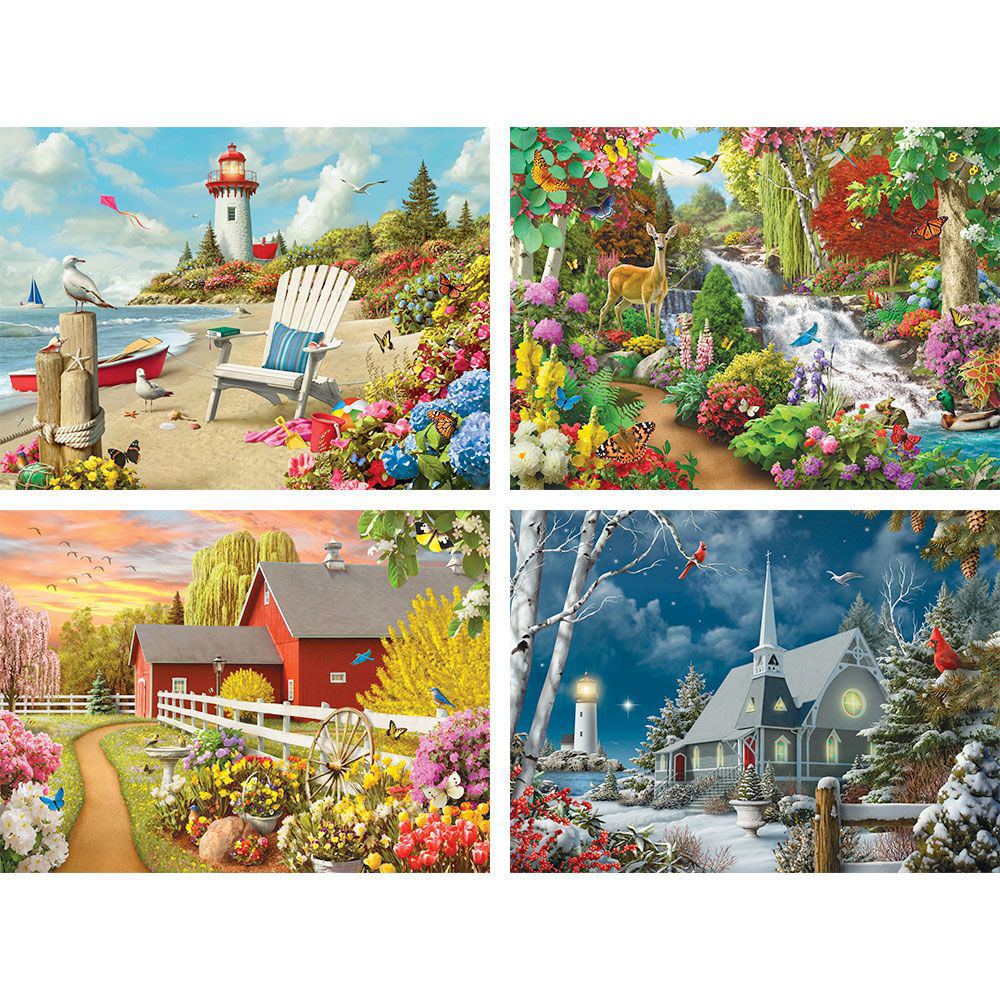 Set of 4: Alan Giana 500 Piece Jigsaw Puzzle