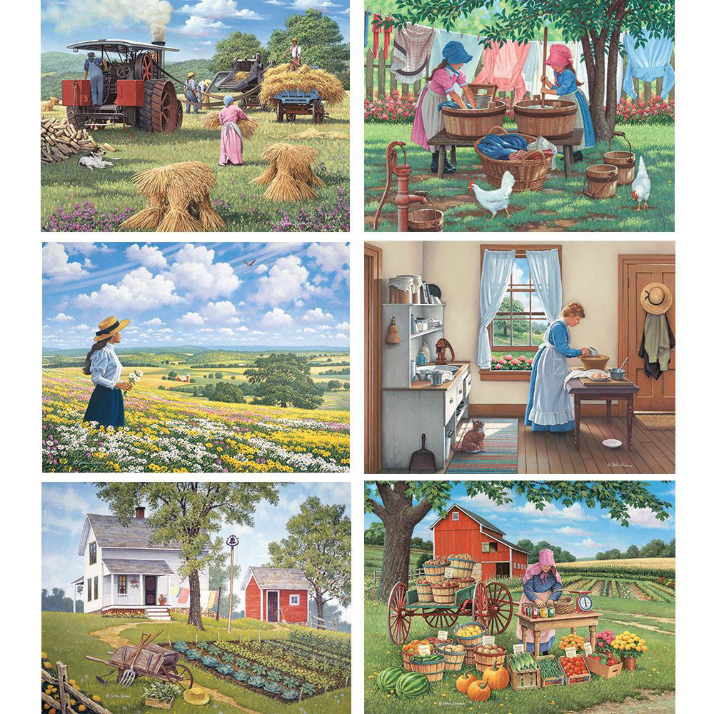 Set of 6: John Sloane 500 Piece Jigsaw Puzzles