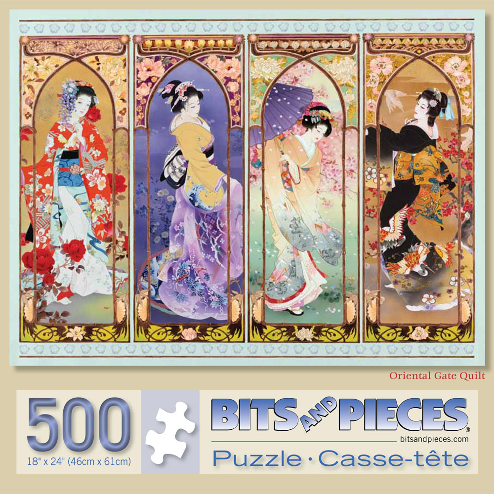 Oriental Gate Quilt 500 Piece Jigsaw Puzzle
