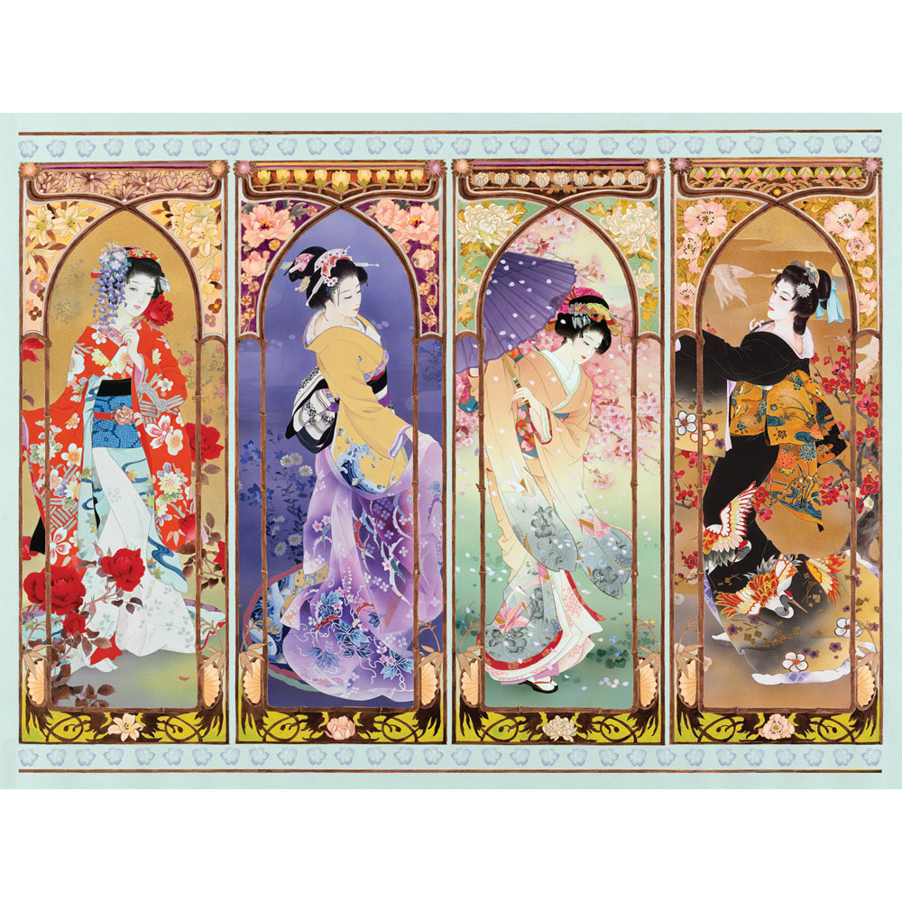 Oriental Gate Quilt 1000 Piece Jigsaw Puzzle