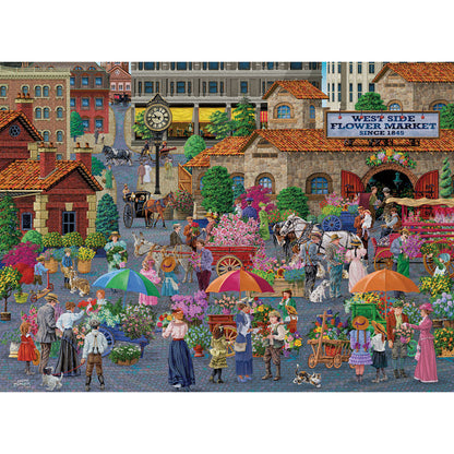 West Side Flower Market 1500 Piece Jigsaw Puzzle