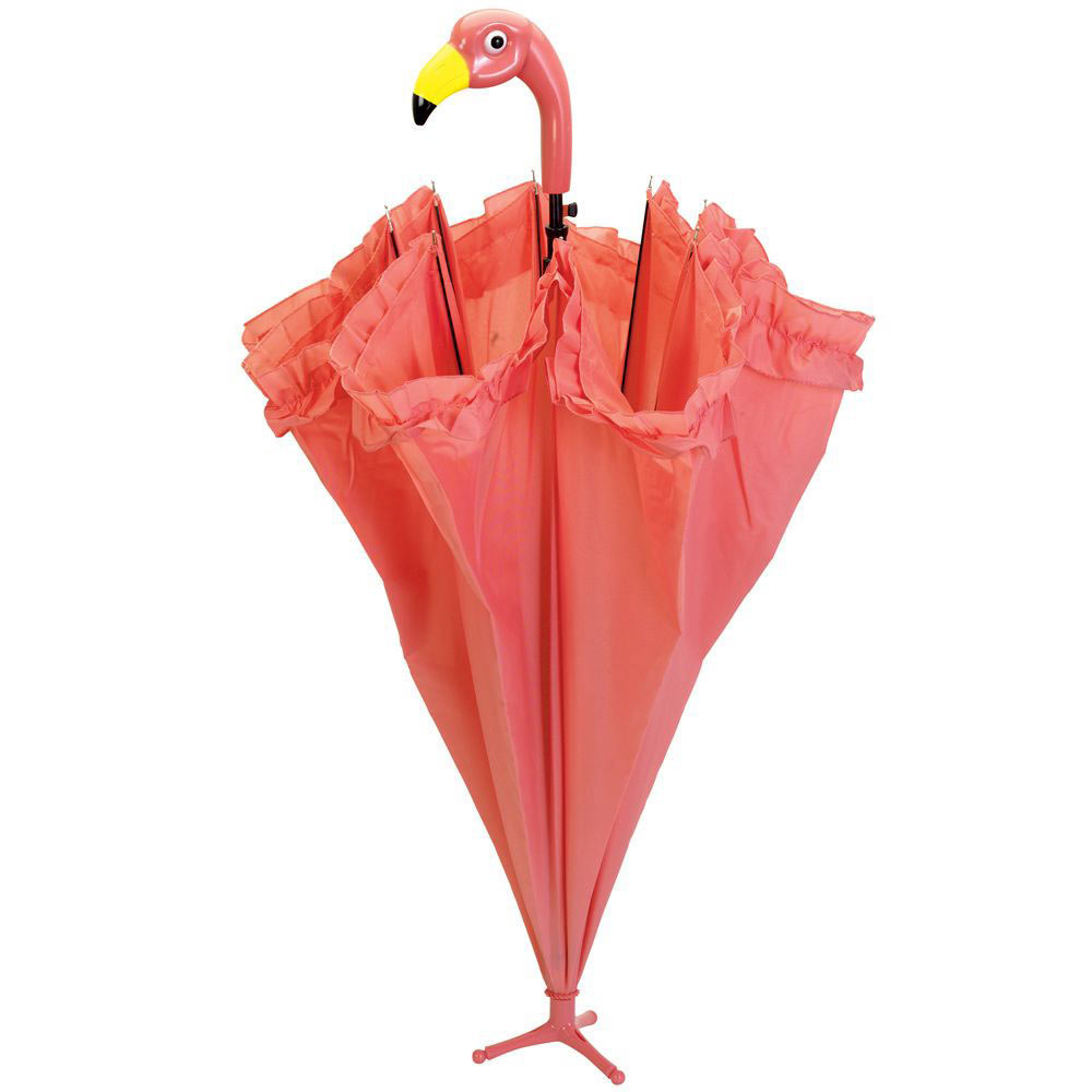 Ruffled Flamingo Umbrella