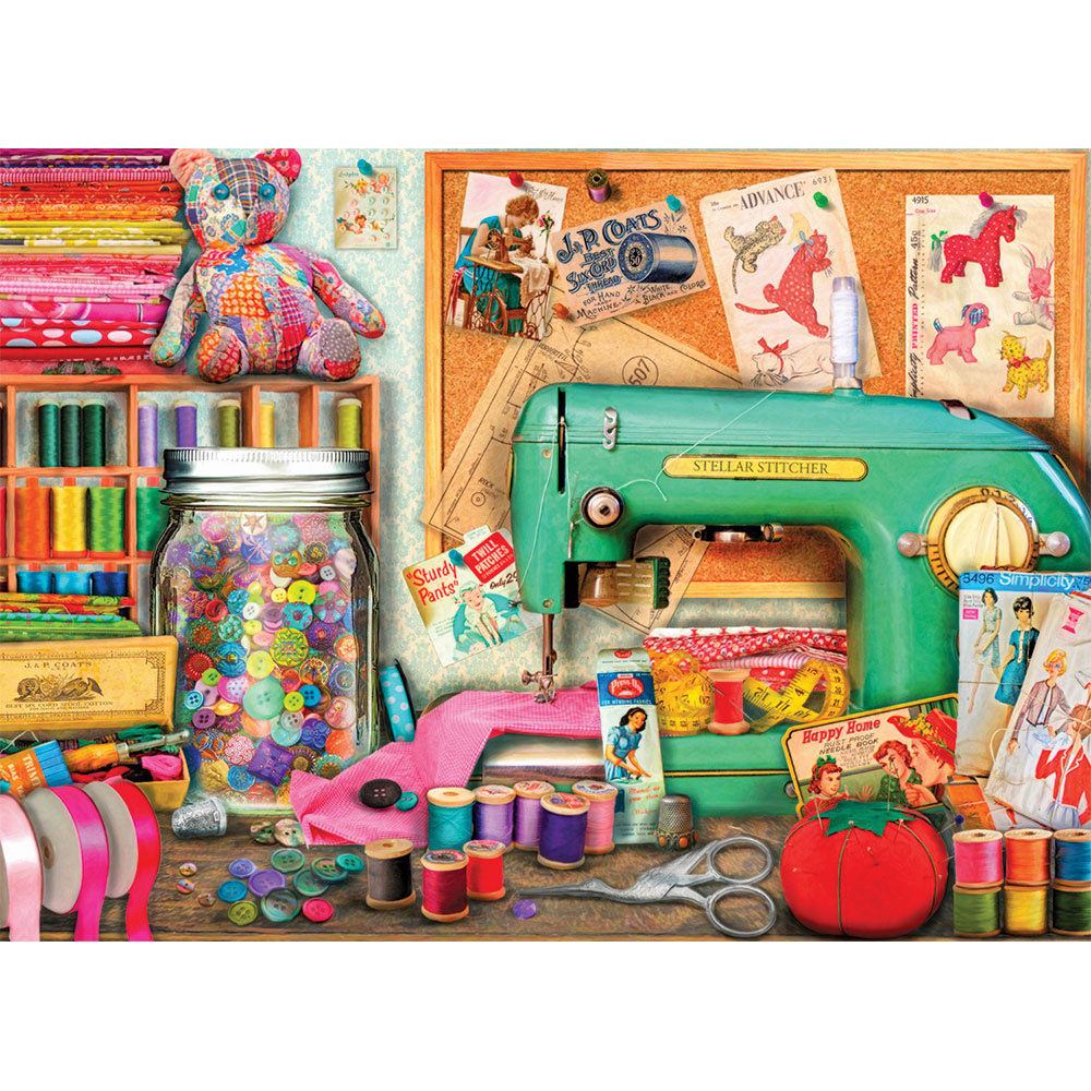 The Sewing Desk 1500 Piece Giant Jigsaw Puzzle