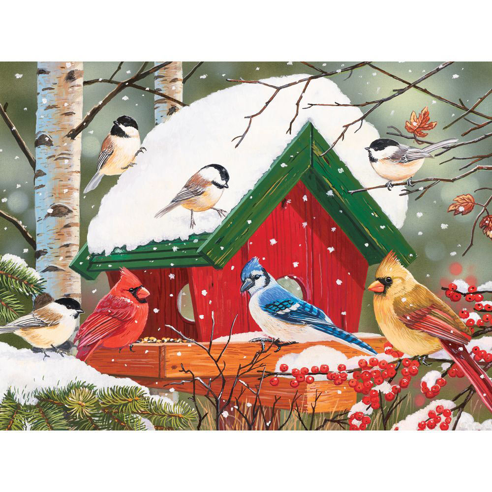 Wintery Feast 300 Large Piece Jigsaw Puzzle