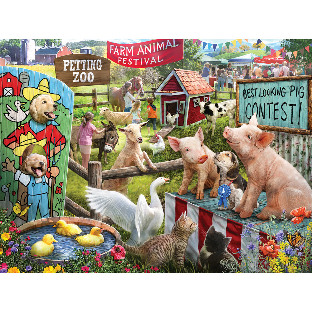 Farm Animal Festival 500 Piece Jigsaw Puzzle