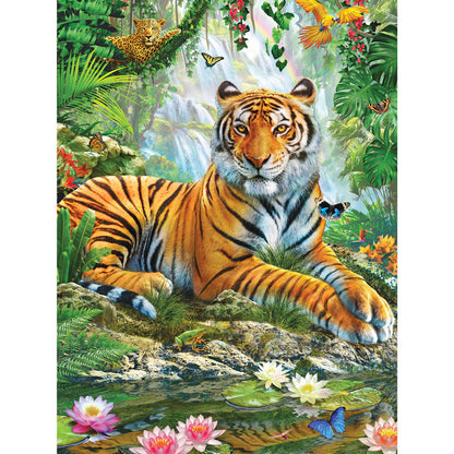 Tiger On A Rock 1000 Piece Jigsaw Puzzle