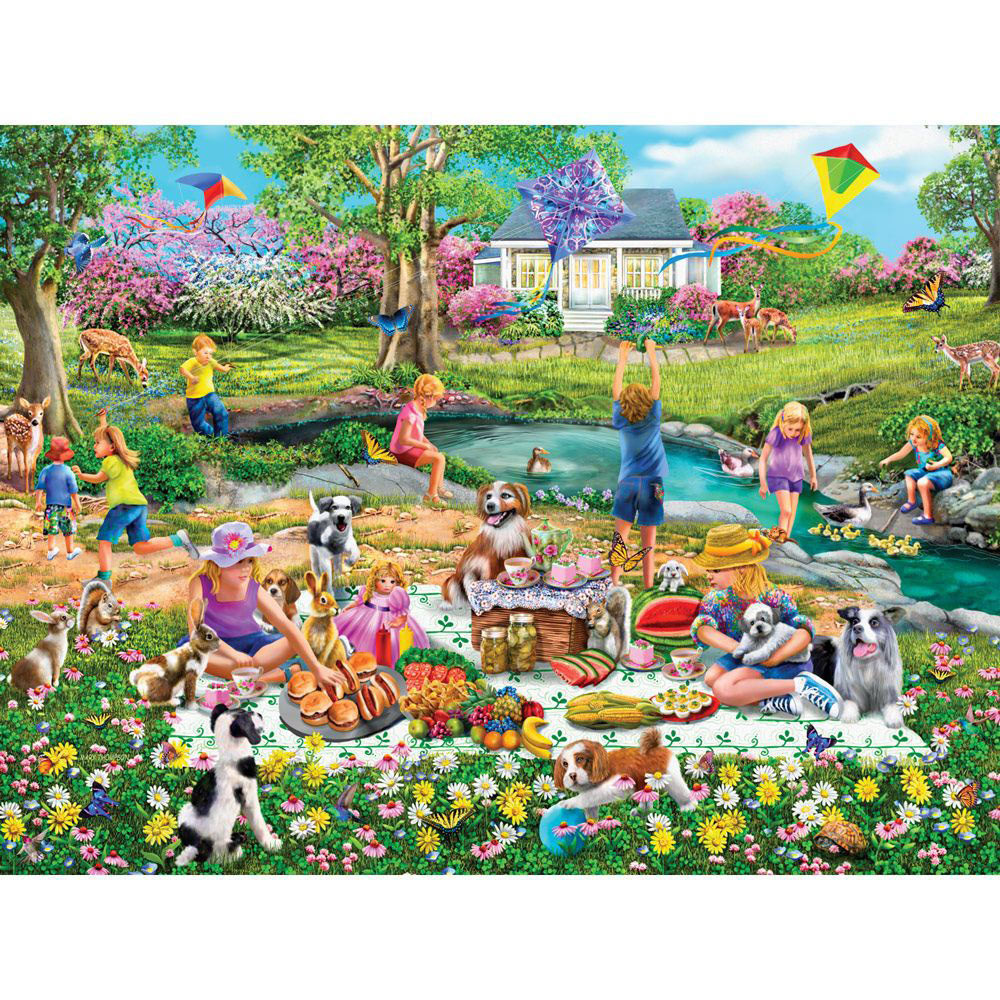 Meadow Picnic 300 Large Piece Jigsaw Puzzle