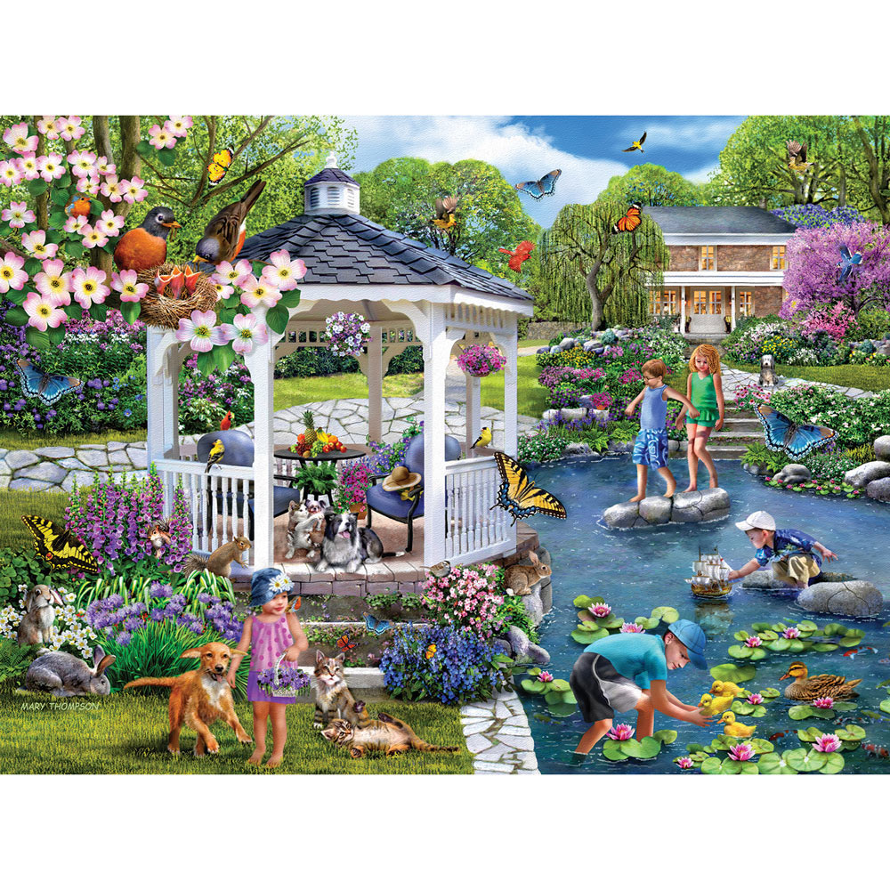 Gazebo Gardens 1000 Piece Jigsaw Puzzle