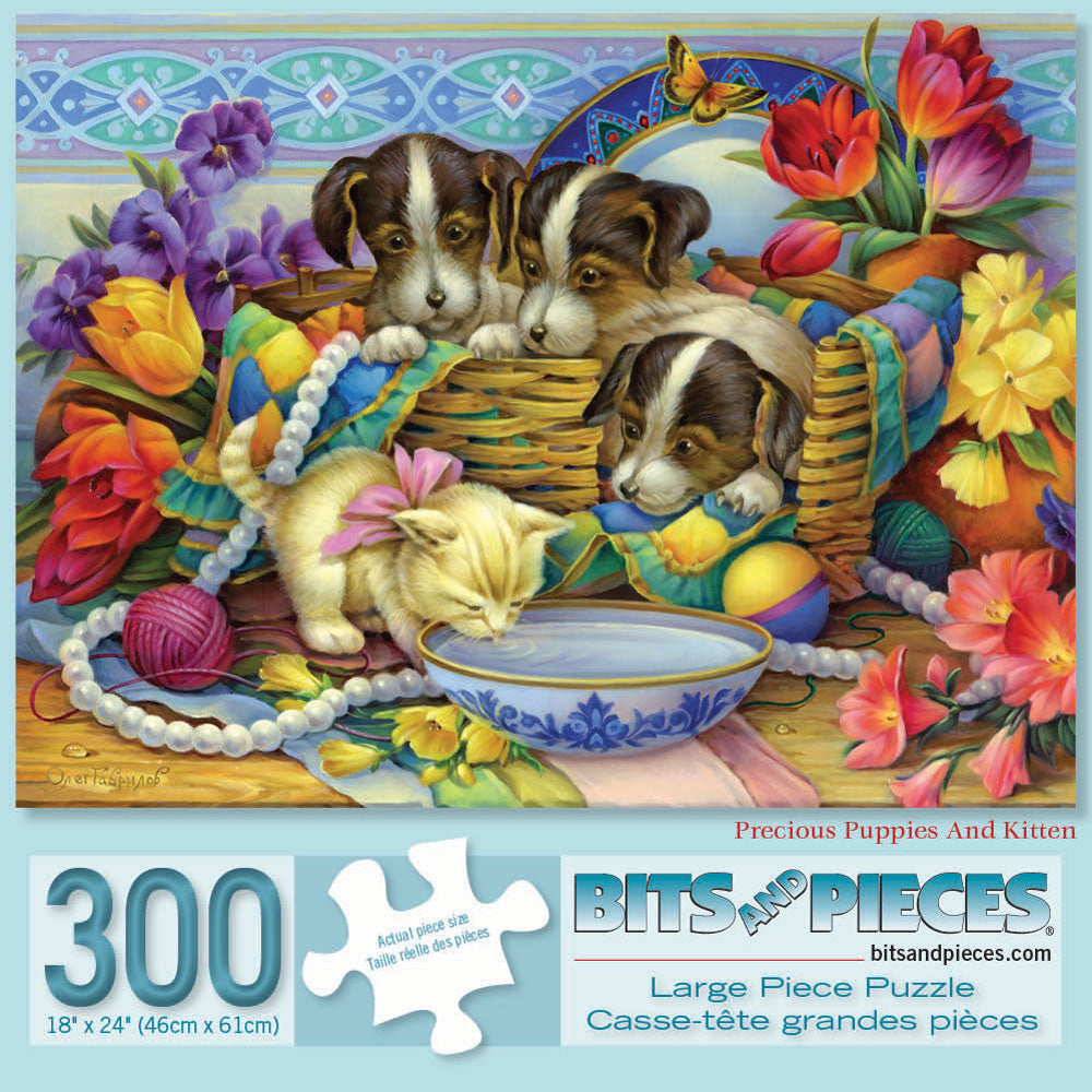 Precious Puppies And Kittens 300 Large Piece Jigsaw Puzzle