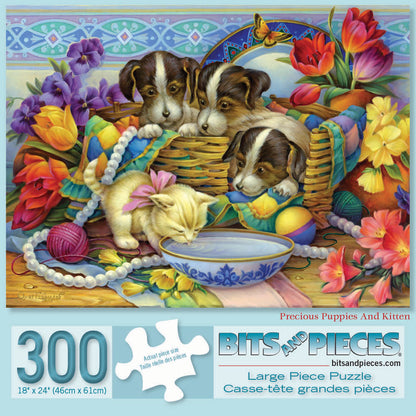 Precious Puppies And Kittens 300 Large Piece Jigsaw Puzzle
