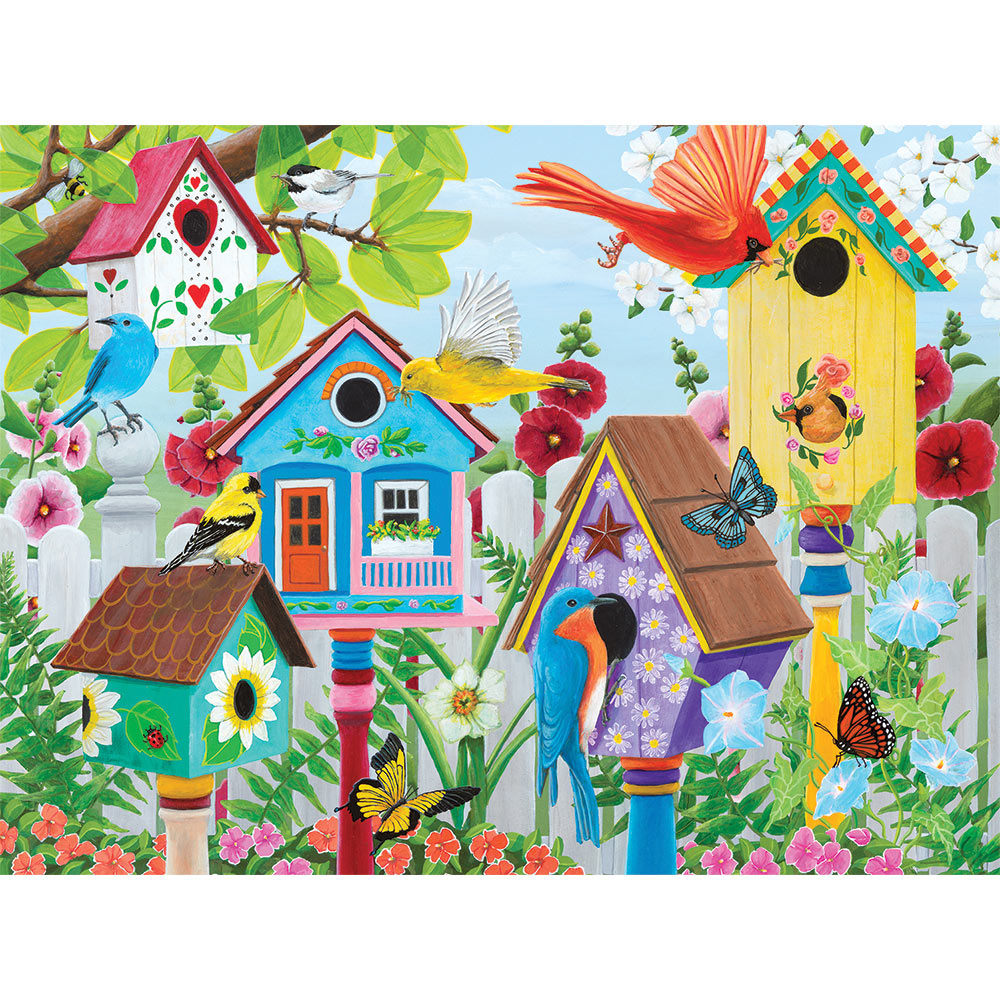 Birdhouse Garden 300 Large Piece Jigsaw Puzzle