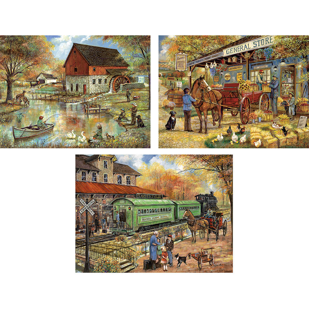 Set of 3: Ruane Manning 300 Large Piece Jigsaw Puzzles