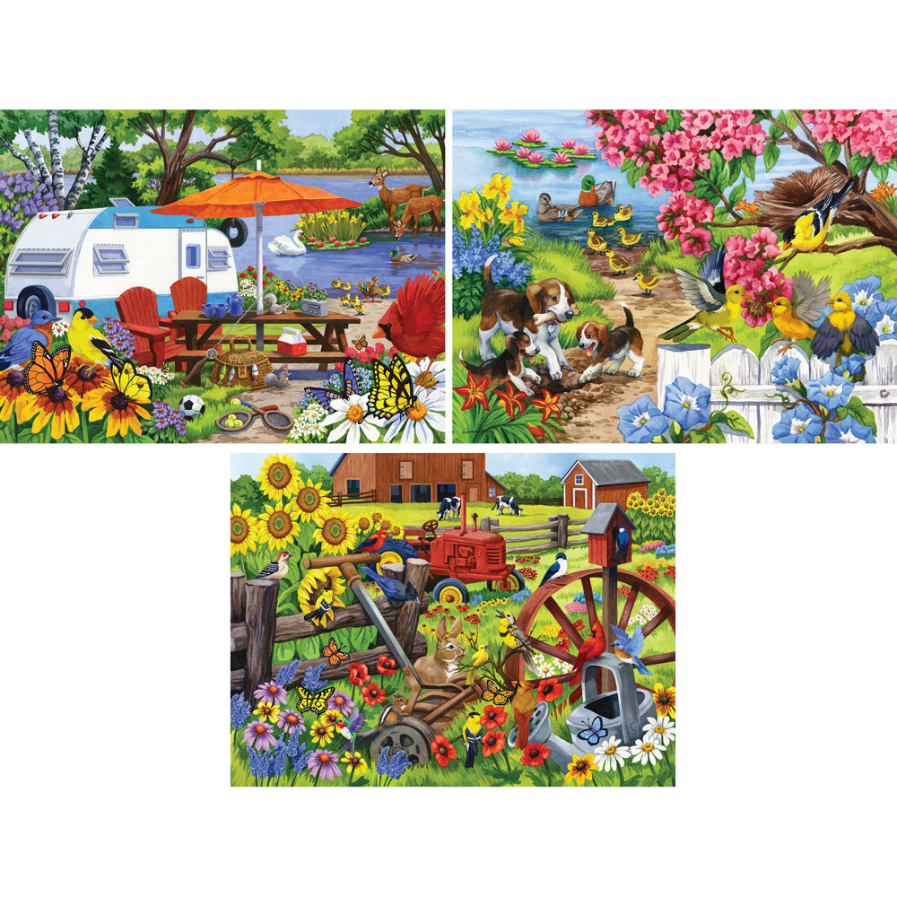 Set of 3:  Nancy Wernersbach 500 Piece Jigsaw Puzzles