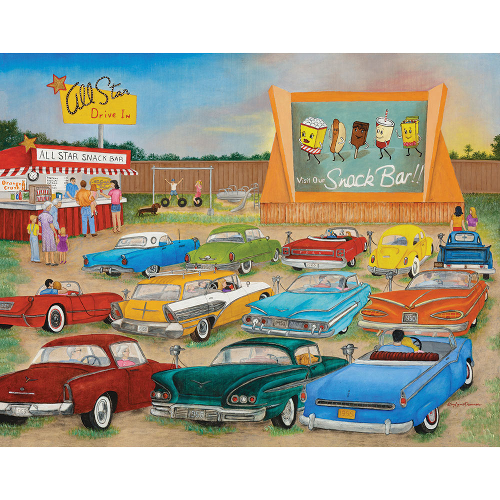 Drive In 500 Piece Jigsaw Puzzle