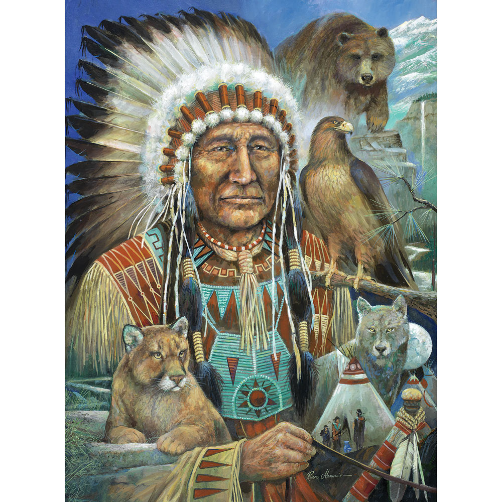 Chief Sitting Bear 300 Large Piece Jigsaw Puzzle