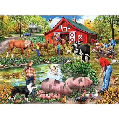 Farm By The Pond 1000 Piece Jigsaw Puzzle