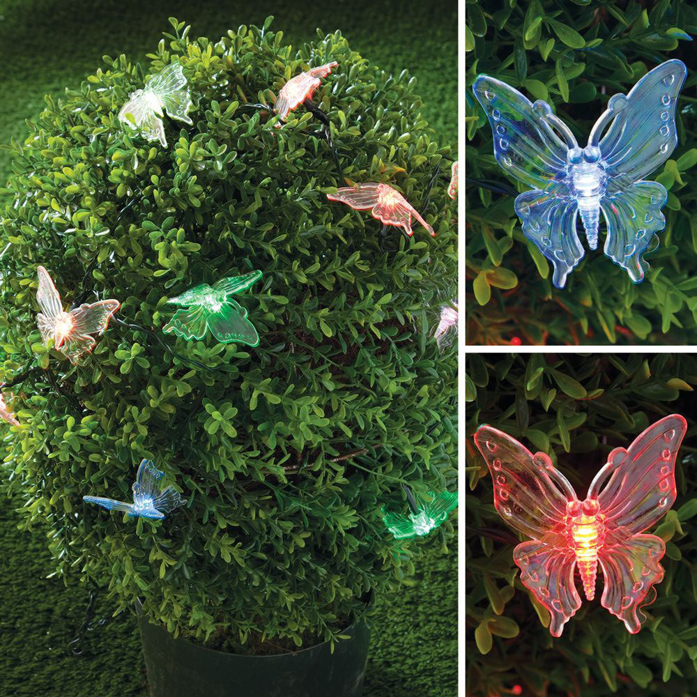 Solar Butterflies With Cascading LED Lights
