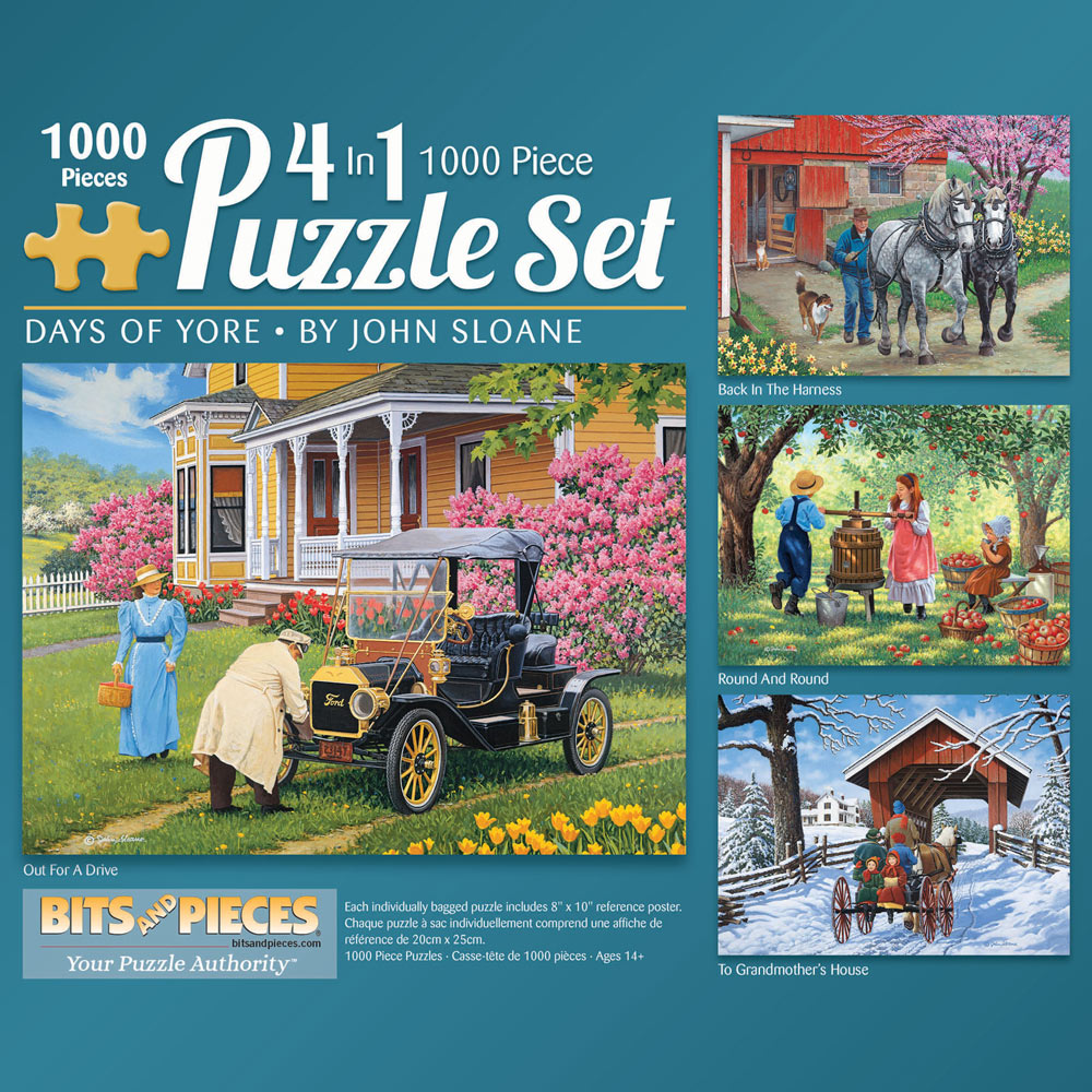 John Sloane 1000 Piece 4-in-1 Multi-Pack Set