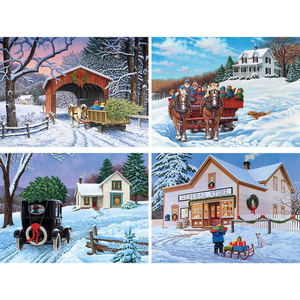 Set of 4: John Sloane 500 Piece Jigsaw Puzzles