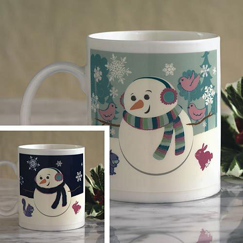 Happy Snowman Colour Changing Mug