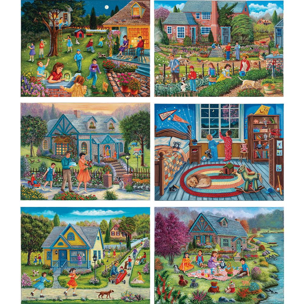 Set of 6: Christine Carey 500 Piece Jigsaw Puzzles