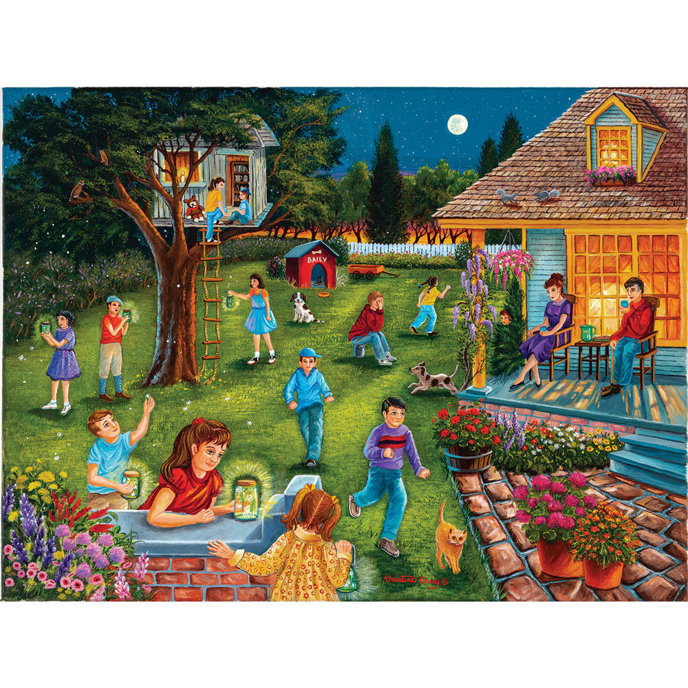 Catching Fireflies 500 Piece Jigsaw Puzzle