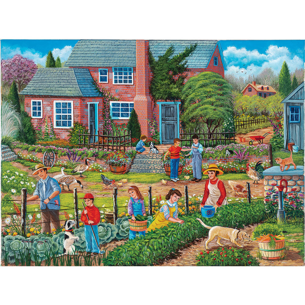 Neighbors Helping Neighbors 500 Piece Jigsaw Puzzle