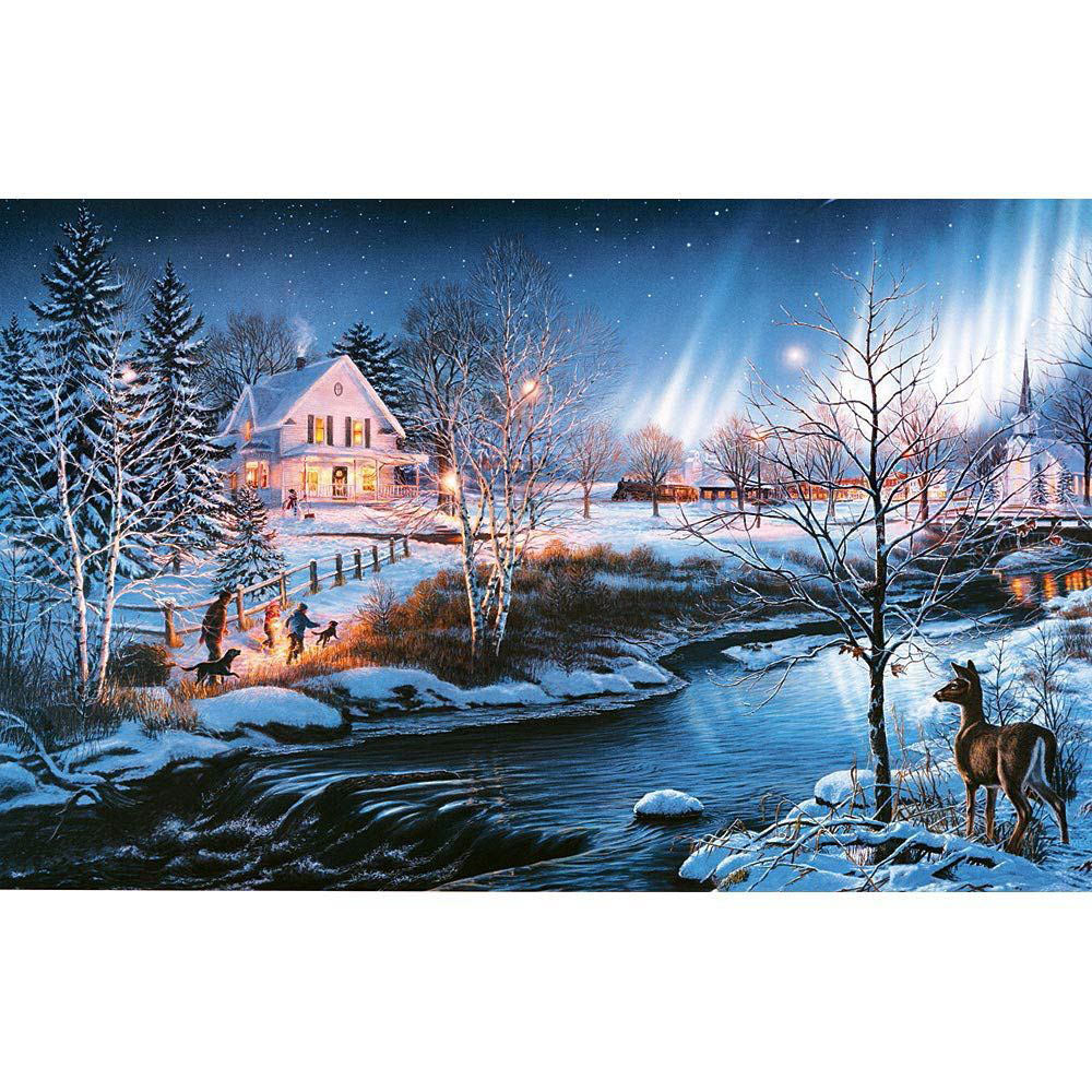 All Is Bright 300 Large Piece Glow-In-The Dark Jigsaw Puzzle