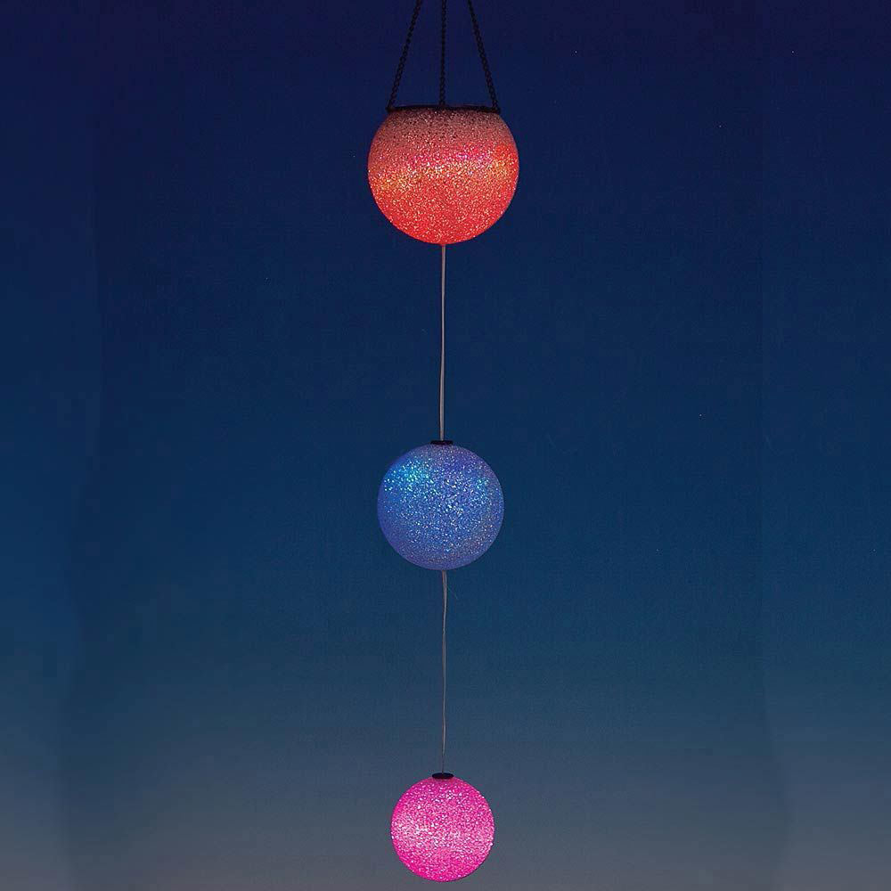 Solar Colour Changing LED Glitter Balls