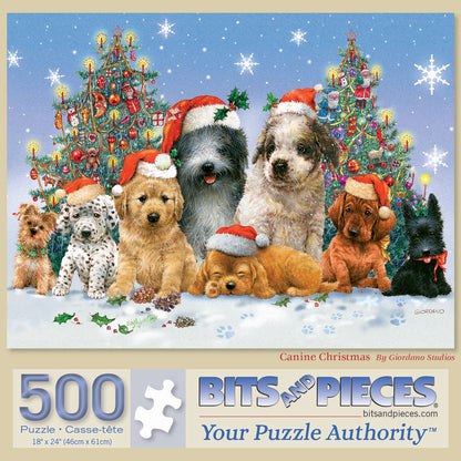 Canine Christmas 500 Piece Jigsaw Puzzle