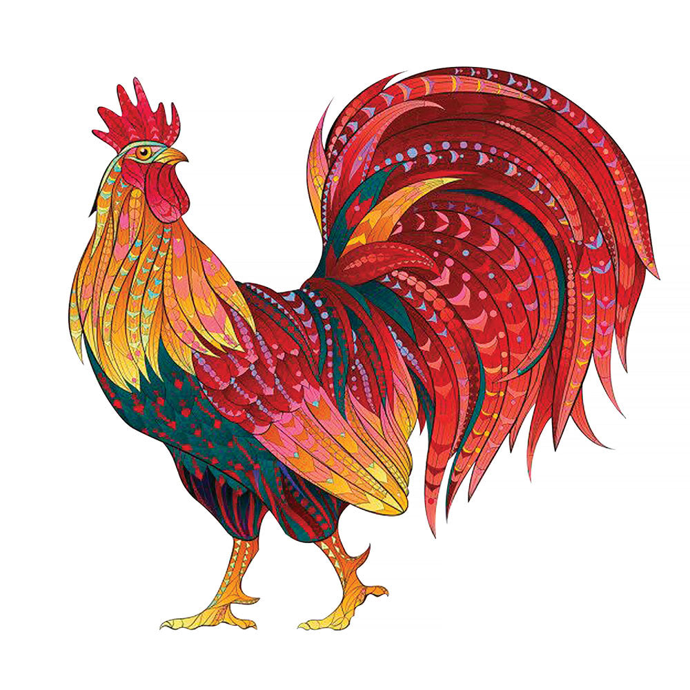 Intri-Cut Rooster Wooden Shaped Puzzle