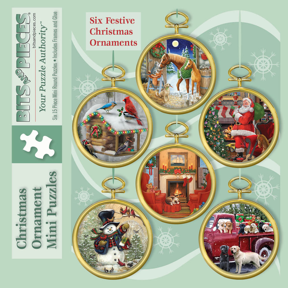Framed Mini Christmas Ornament Puzzles