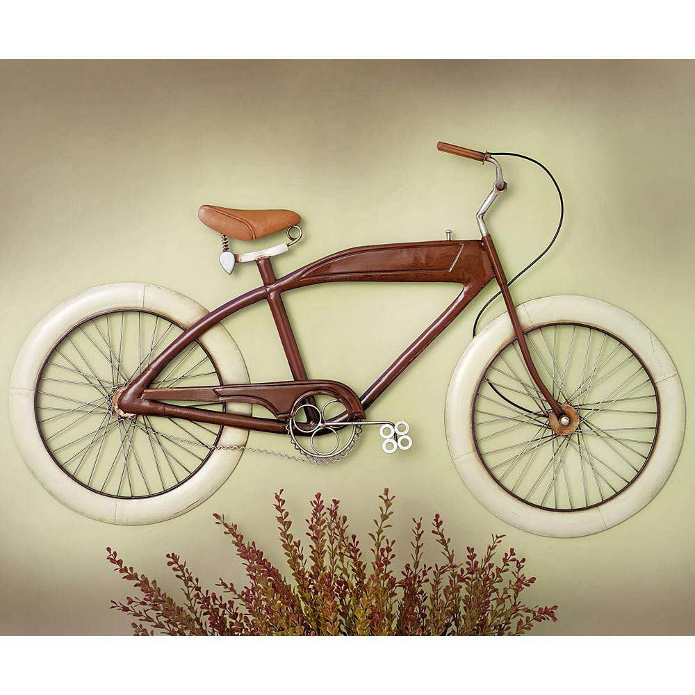 Vintage Red Bike Metal Wall Art