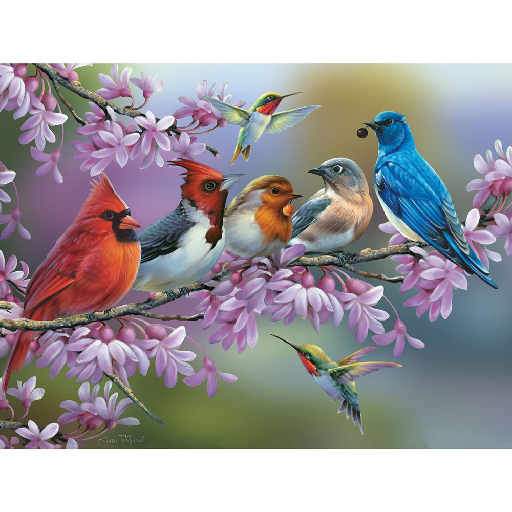 Birds On A Flowering Branch 500 Piece Jigsaw Puzzle