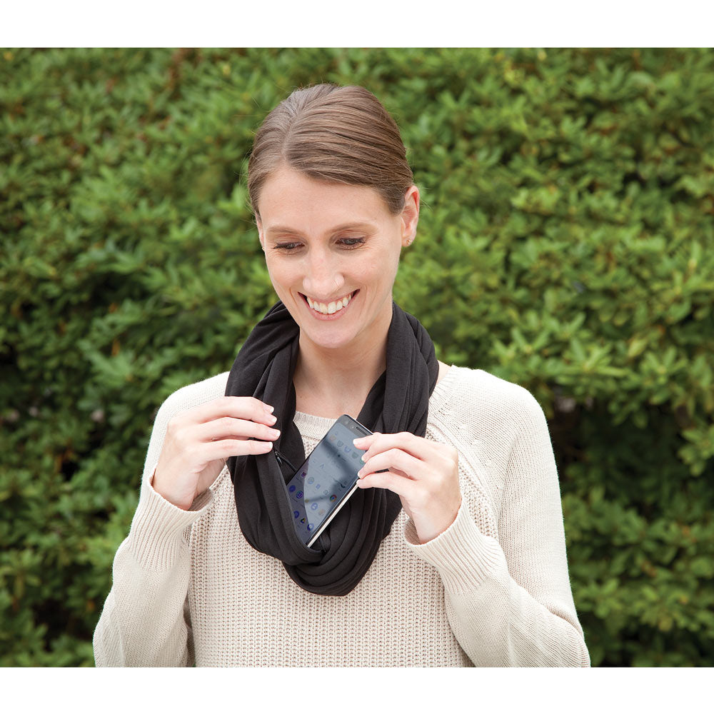 Secret Pocket Scarf - Black